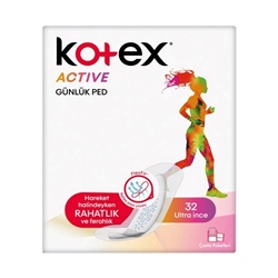 Kotex Active Günlük Ped Ultra İnce 32 Lİ