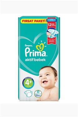Prima Bebek Bezi Fırsat Paketi Maxi Plus (4+) 10-15 Kg 50 li