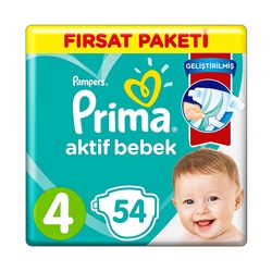 Prima Bebek Bezi Fırsat Paketi Maxi(4) 9-14 Kg 54 lü
