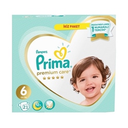 Prima Bebek Bezi Premium Care 6 Beden Ekstra Large 21 Adet